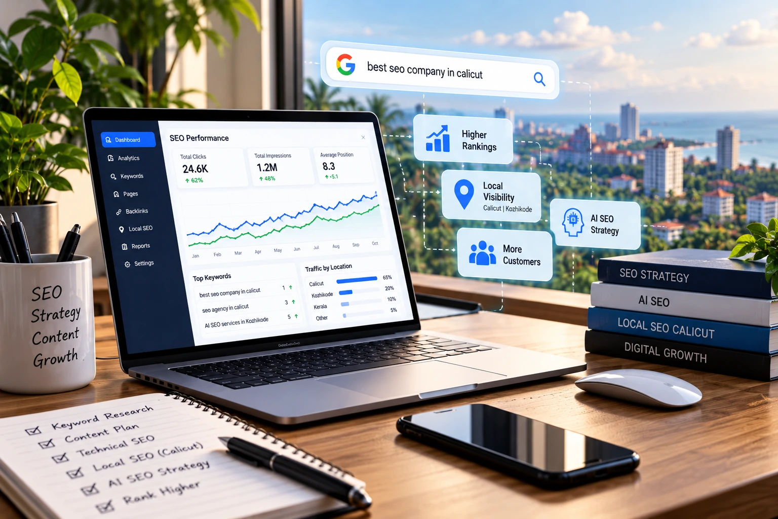 Best SEO company in Calicut with SEO analytics, keyword rankings and local search strategy